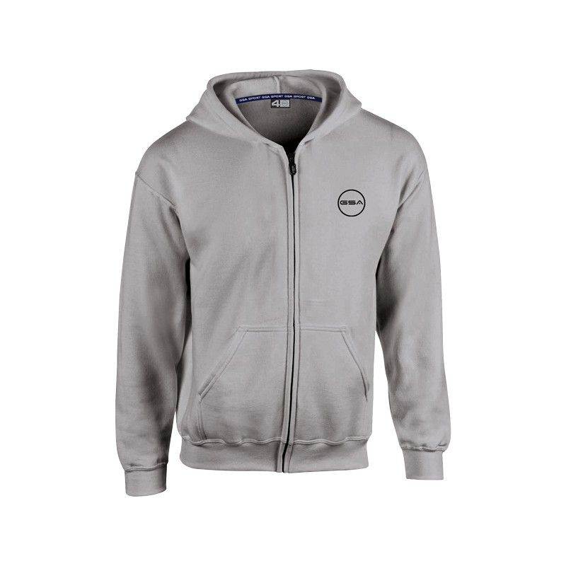 GSA Supercotton Zipper Hoodie - 17-38003 Grey M.