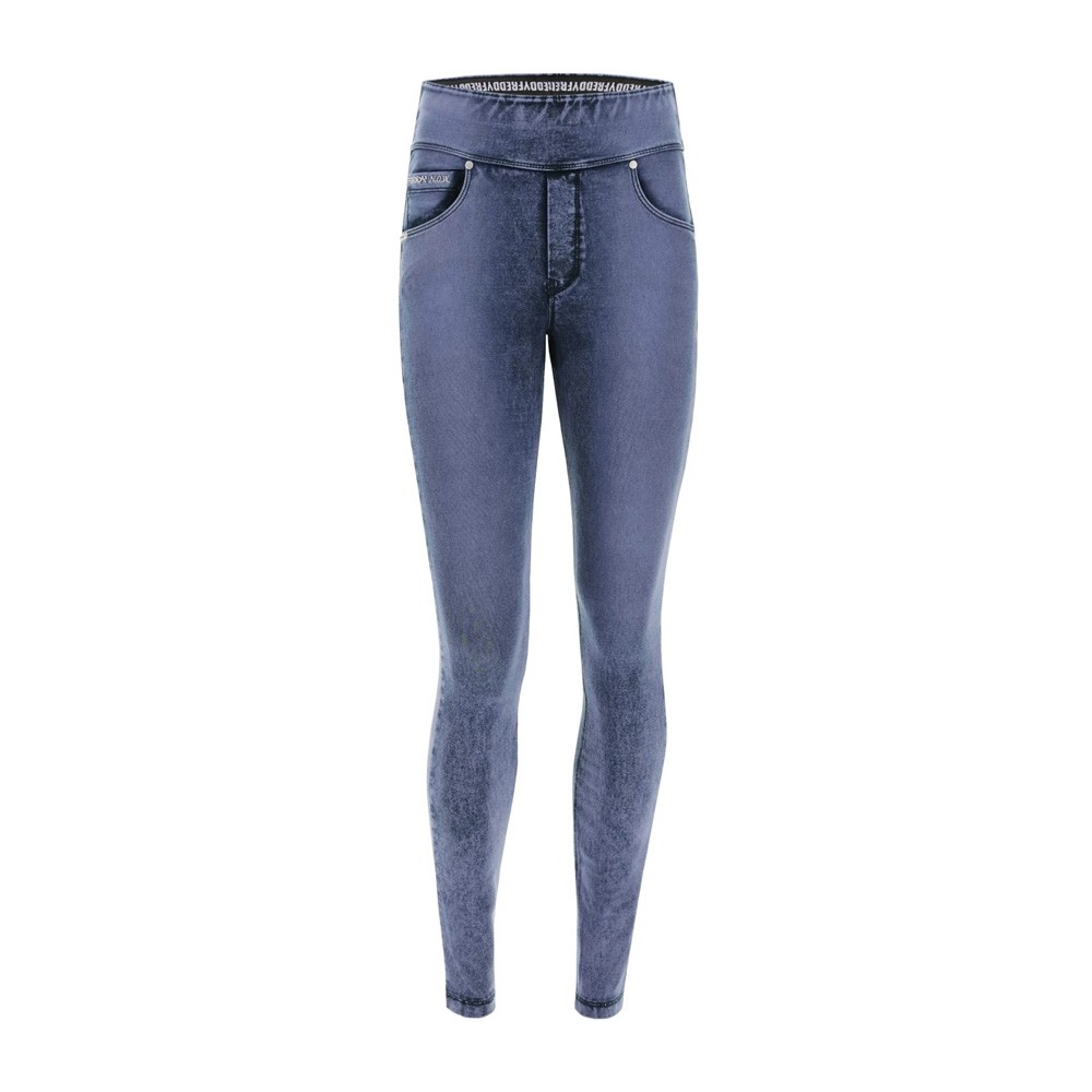 Freddy N.O.W.® Pants Yoga trousers in colourful denim-effect fabric - NOWY1MS101-J53B
