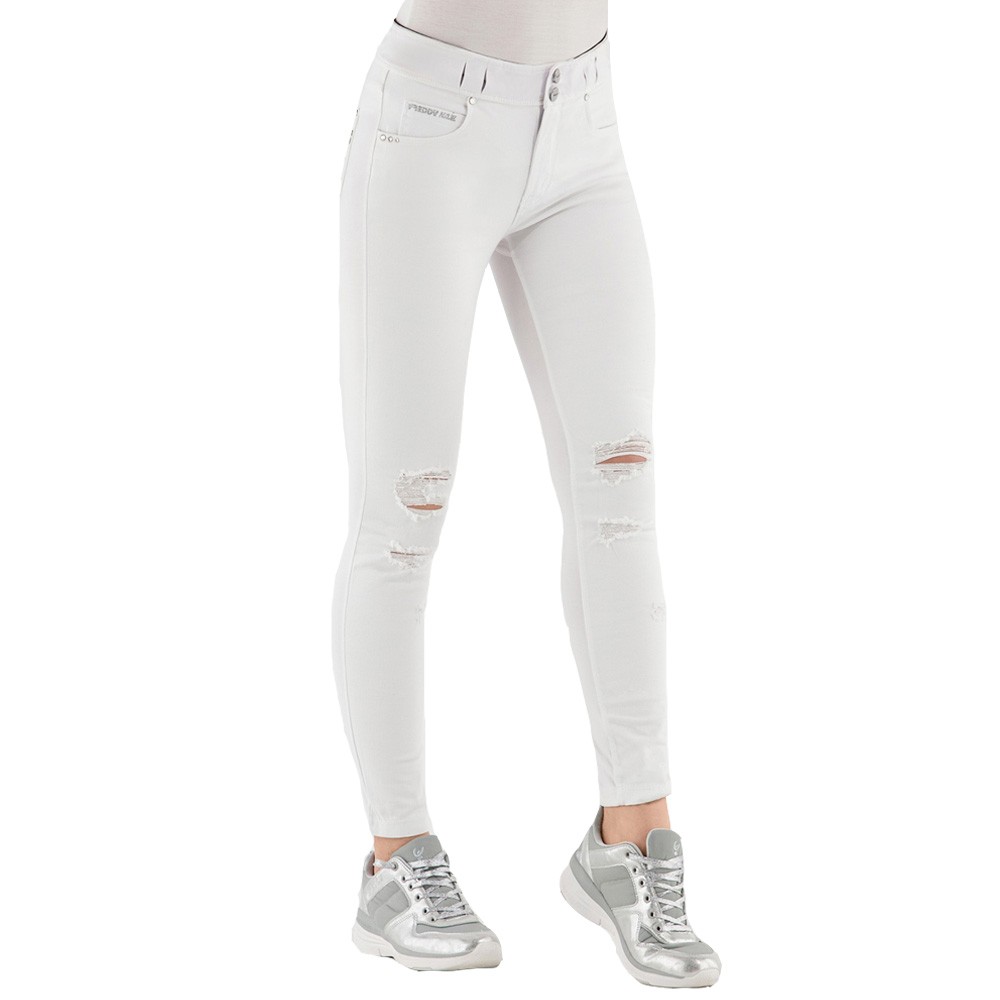 Freddy N.O.W.® Pants trousers with concealed belt loops and rips - NOW1MS110-W