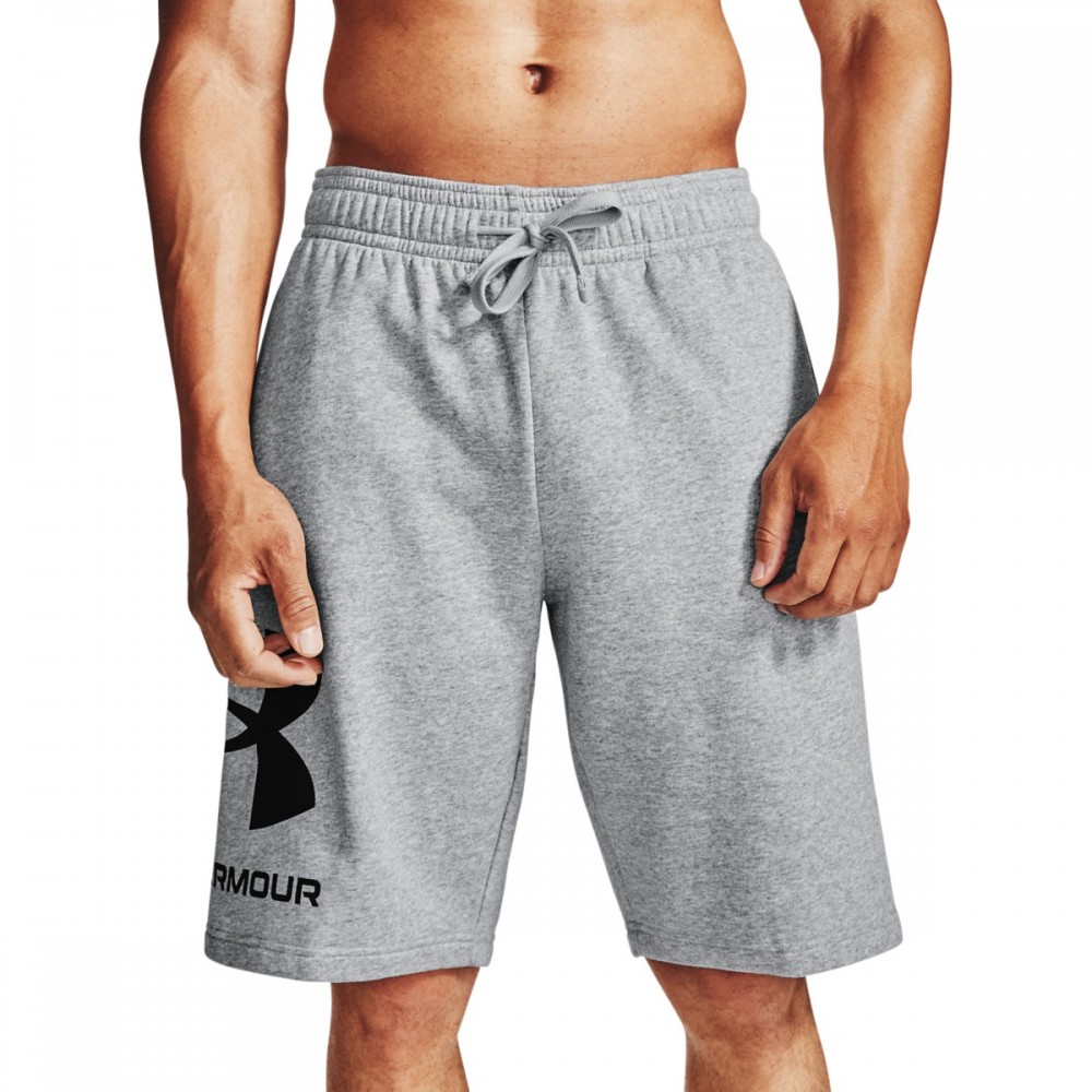 Under Armour Mens Rival Fleece Big Logo Shorts - 1357118-011