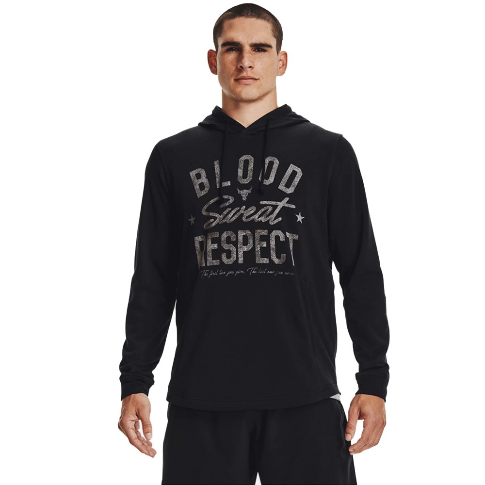 Under Armour Mens Project Rock Terry BSR Hoodie - 1361748-001