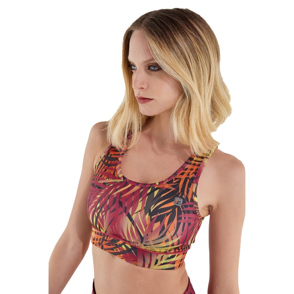 Freddy Breathable tropical print sports bra - S1WBAB3C-FLO15