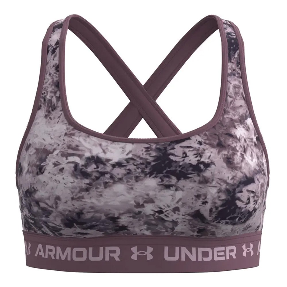 Under Armour Womens Armour® Mid Crossback Printed Sports Bra - 1361042-554