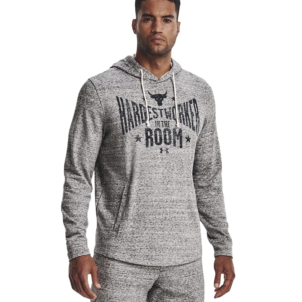 Under Armour Mens Project Rock Terry Hoodie - 1370458-112