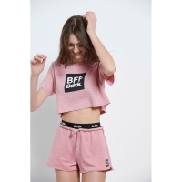 Bodytalk Γυναικείο αθλητικό σόρτς "Bestie" Ροζ - 1221-908005-00320