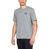 Under Armour Mens UA Sportstyle Left Chest Short Sleeve Shirt Γκρι - 1326799-036