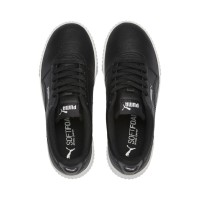 Puma Carina Leather Womens Trainers Μαύρο - 370325-01