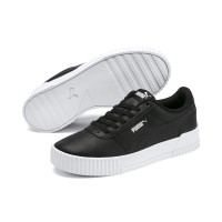 Puma Carina Leather Womens Trainers Μαύρο - 370325-01