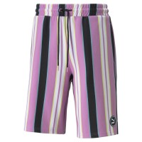 Puma SWxP AOP Longline Shorts 10" TR Ανδρική Βερμούδα Ριγέ Πολύχρωμη - 534181-02