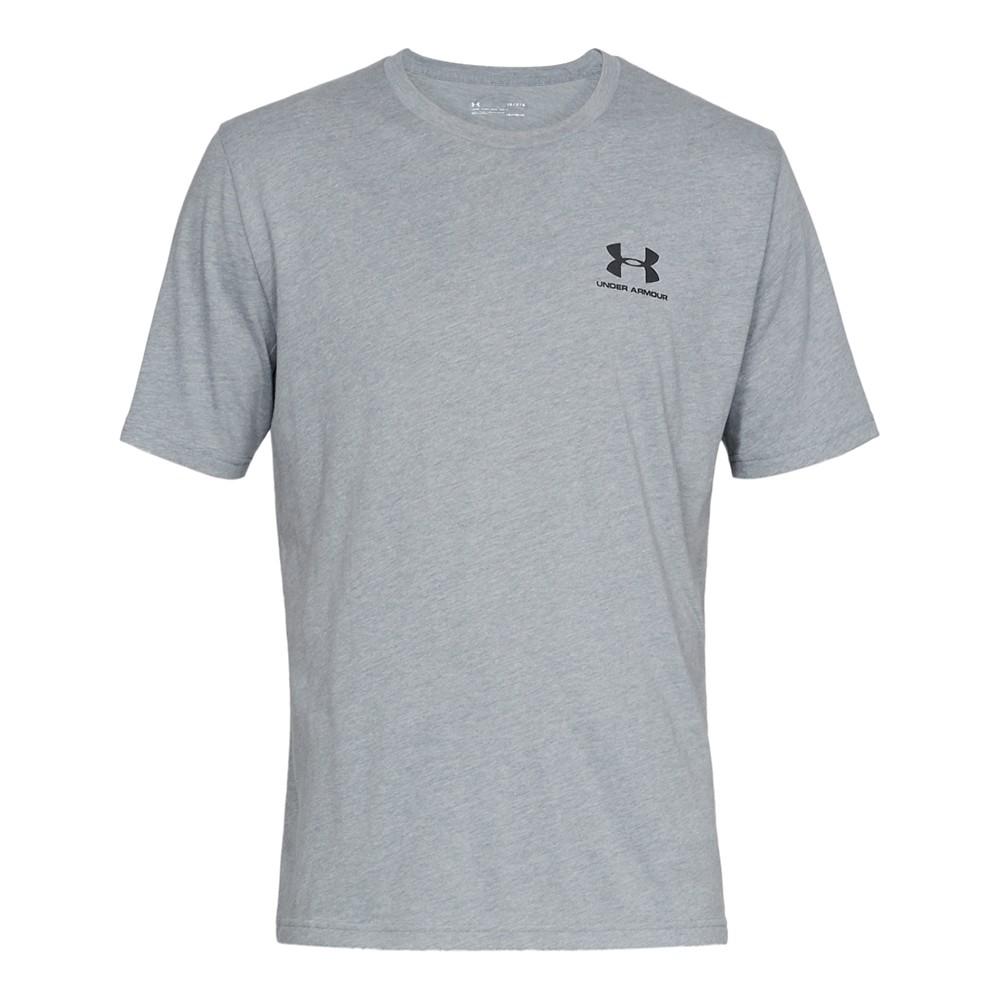 Under Armour Men's UA Sportstyle Left Chest Short Sleeve Shirt Γκρι - 1326799-036