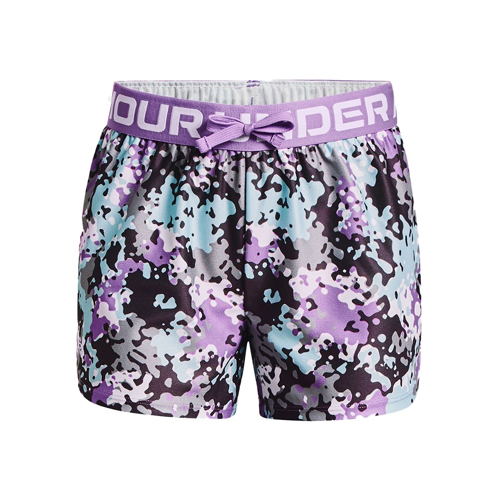 Under Armour Girls Play Up Printed Shorts Μωβ - 1363371-560