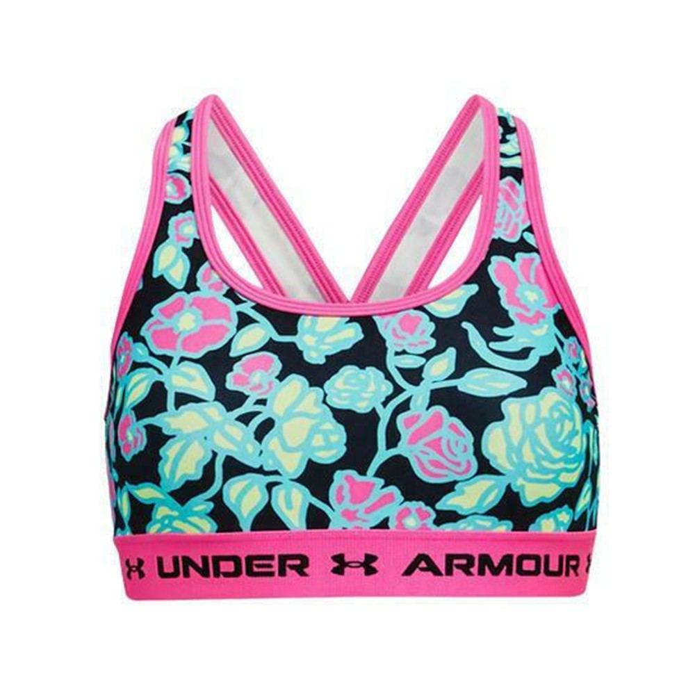 Under Armour Girls Crossback Printed Sports Bra - 1369972-002