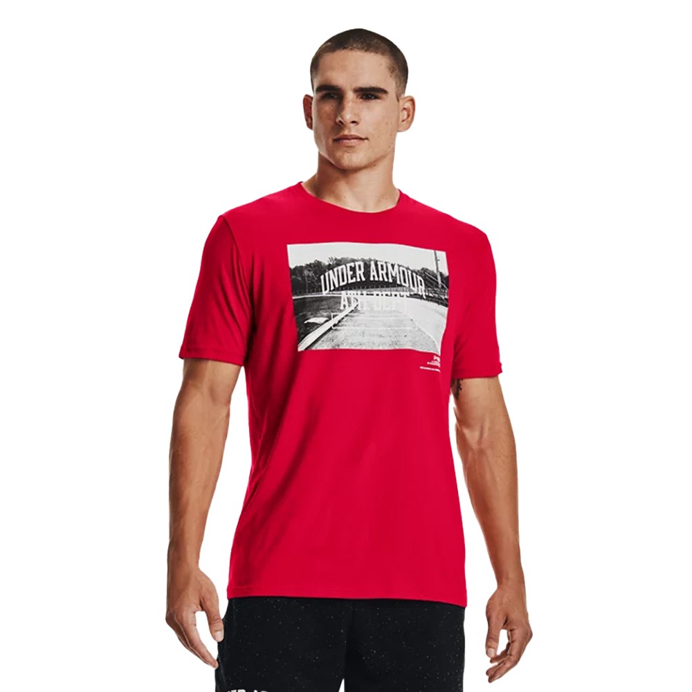 Under Armour UA Ath Dept Ανδρικό T-shirt Κόκκινο - 1370514-600