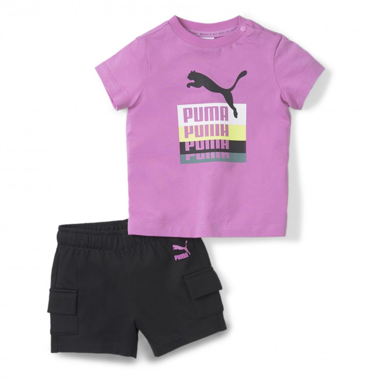 Puma Minicats Brand Love Short Set Ροζ - 533912-15