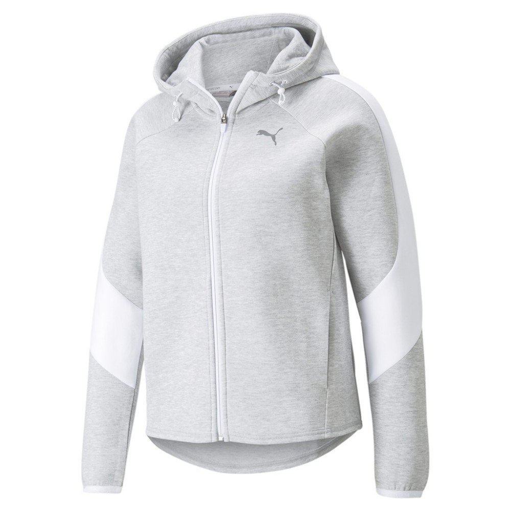 Puma Evostripe Full-Zip Womens Hoodie Γκρι - 847073-04