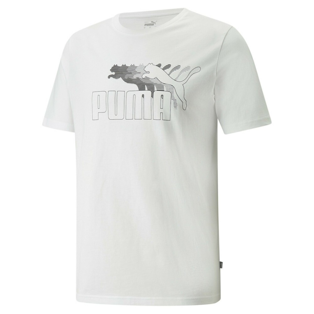 Puma Logo Grafic Tee Ανδρικό T-shirt Ανδρικό T-shirt Λευκό - 848562-02
