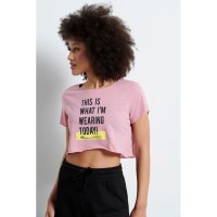 Bodytalk Γυναικεία Bdtk cropped μπλούζα Ροζ - 1221-901220-00320