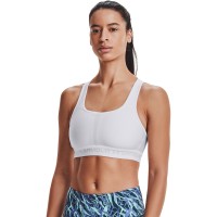 Under Armour Womens Armour Mid Crossback Sports Bra Λευκό - 1361034-100