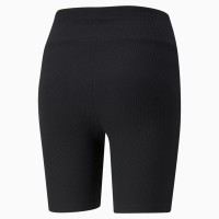 PUMA Classics Ribbed Womens Short Leggings Μαύρο - 533507-01
