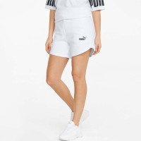 Puma Essentials High Waist Womens Shorts Λευκό - 848339-02
