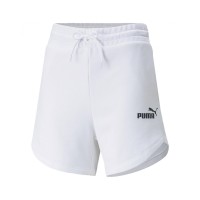 Puma Essentials High Waist Womens Shorts Λευκό - 848339-02