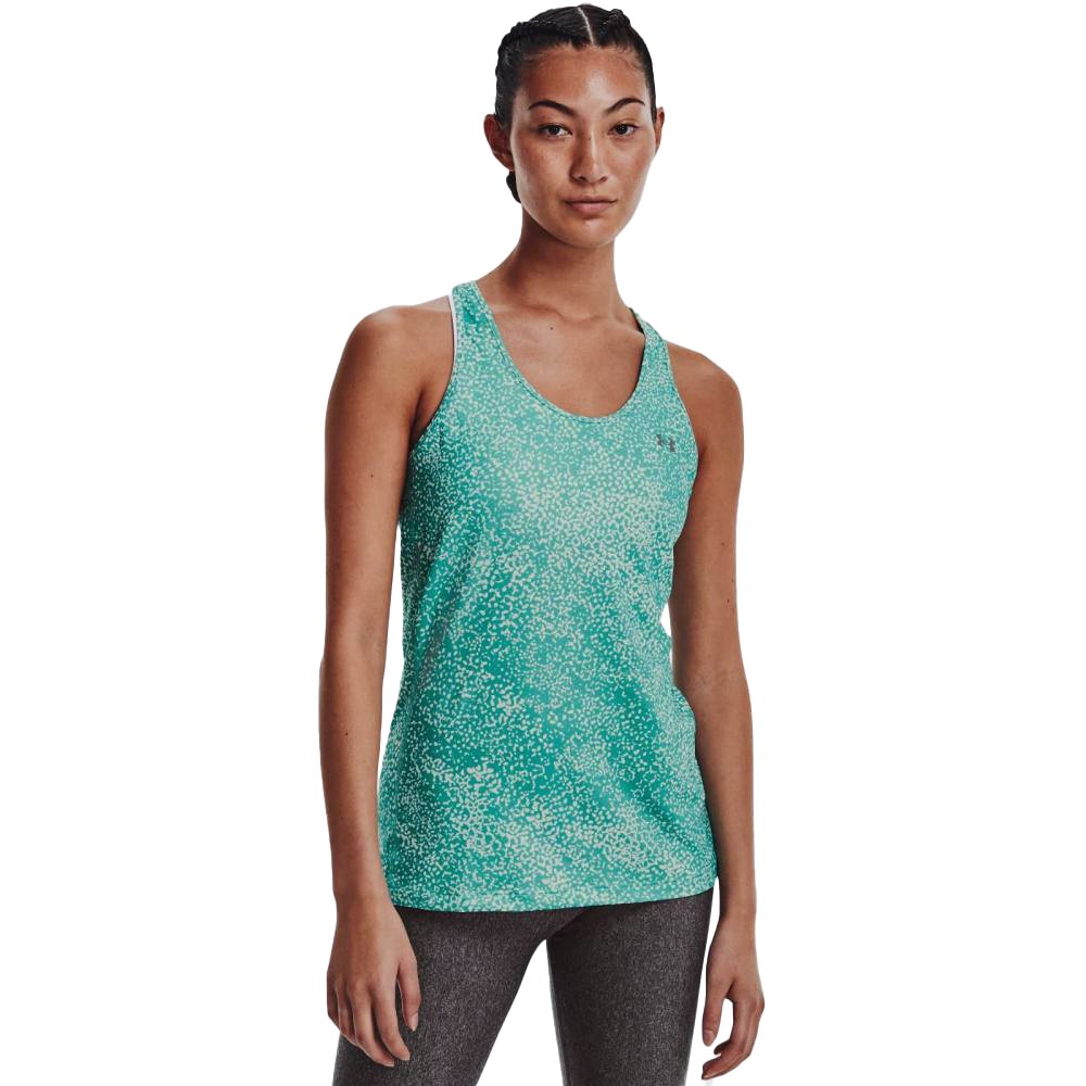 Under Armour Heat Gear Racer Print Tank Τιρκουάζ - 1365108-369