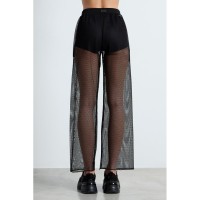 Bodytalk Γυναικείο Bdtk παντελόνι με δίχτυ Μαύρο - 1221-904000-00100