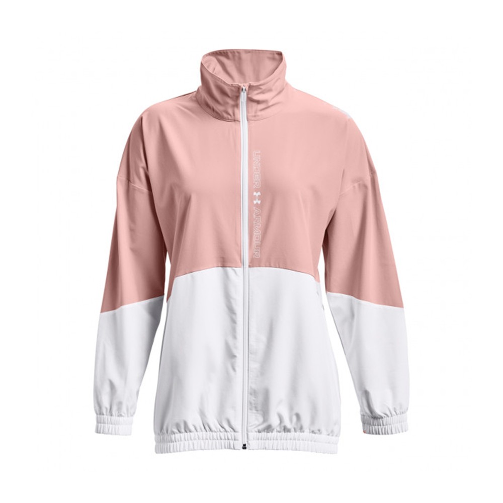 Under Armour UA W Woven FZ Oversized Γυναικείο Αθλητικό Μπουφάν Αντιανεμικό - 1369890-676