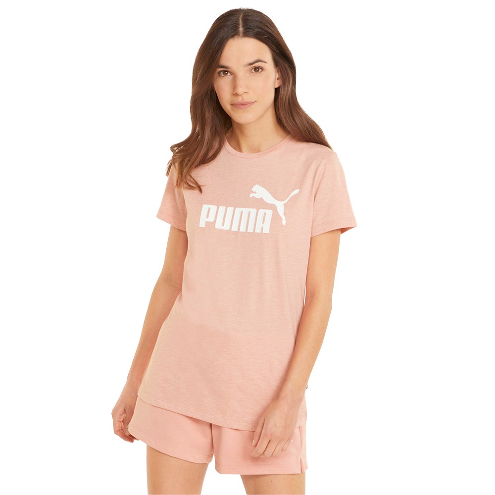 Puma ESS Logo Heather Tee Γυναικείο T-shirt με Στάμπα - 586876-63