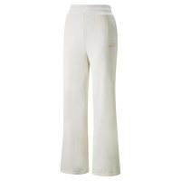 Puma ESS+ Embroidery Wide Pants Γυναικεία φόρμα παντελόνα εκρού - 670006-99