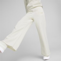 Puma ESS+ Embroidery Wide Pants Γυναικεία φόρμα παντελόνα εκρού - 670006-99