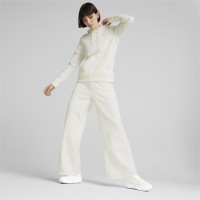 Puma ESS+ Embroidery Wide Pants Γυναικεία φόρμα παντελόνα εκρού - 670006-99