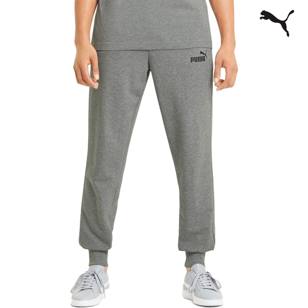 Puma Essentials Logo Mens Sweatpants Γκρι - 586716-03