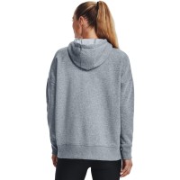 Under Armour Rival Fleece Fz Hoodie Γκρι Γυναικεία Ζακέτα με κουκούλα - 1356400-036