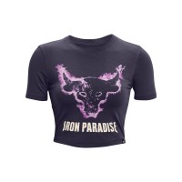 Under Armour Womens Project Rock Disrupt Bull Short Sleeve Γυναικείο crop-top - 1373586-558