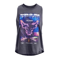 Under Armour Womens Project Rock Worldwide Tank Γυναικείο Αμάνικο T-shirt - 1373775-558
