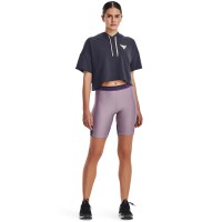 Under Armour Womens Project Rock Rival Terry Short Sleeve Hoodie Γυναικεία φούτερ με κουκούλα κοντομάνικη - 1376296-558
