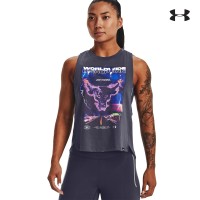 Under Armour Womens Project Rock Worldwide Tank Γυναικείο Αμάνικο T-shirt - 1373775-558