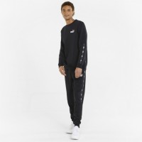Puma ESS+ Tape Sweatpants FL Ανδρική φόρμα Μαύρη - 849042-01