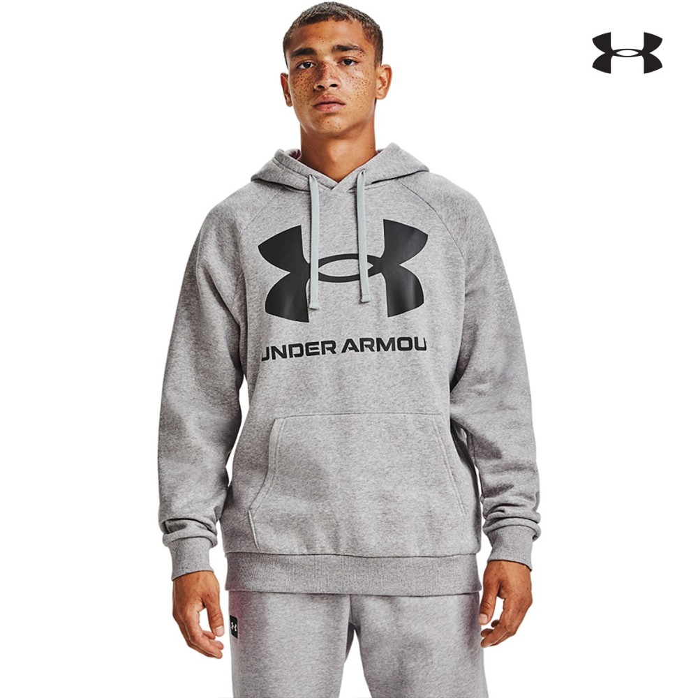 Under Armour Rival Fleece Big Logo Ανδρικό φούτερ με κουκούλα - 1357093-011