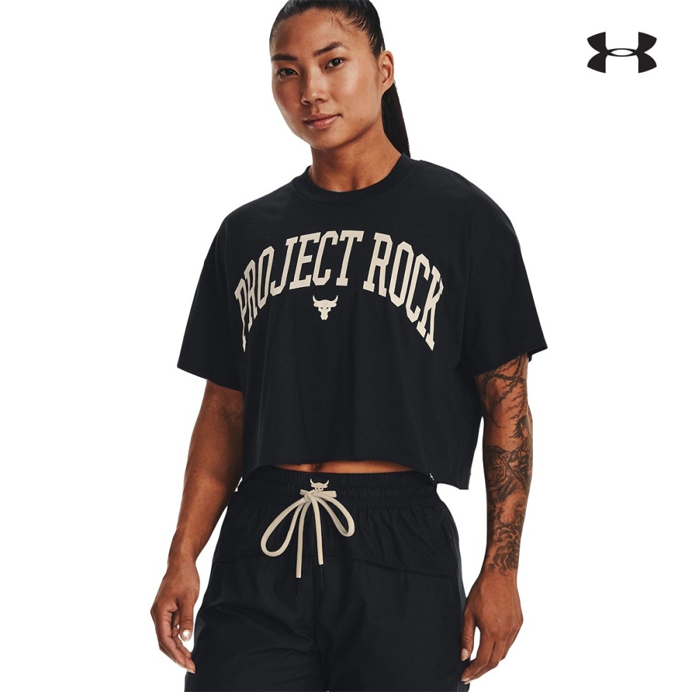 Under Armour Womens Project Rock Crop Short Sleeve Γυναικείο T-shirt - 1373594-001