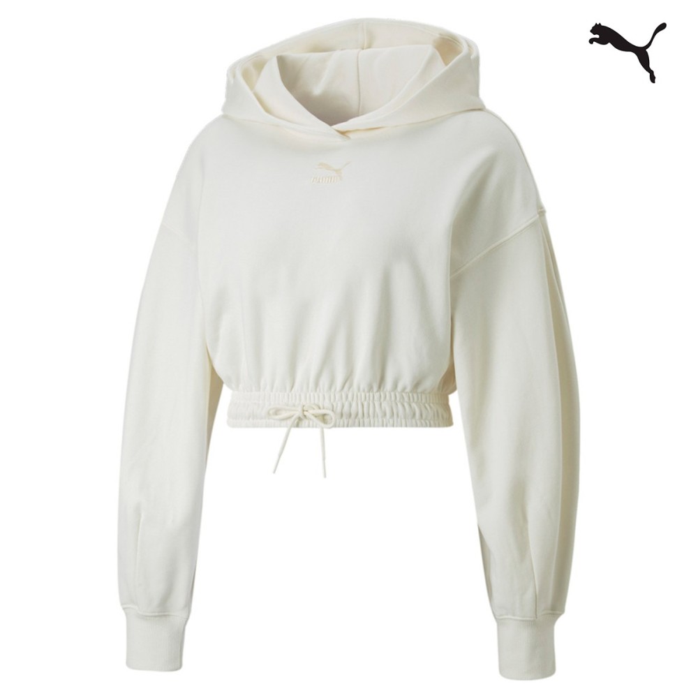 Puma Classics Cropped Γυναικείο Φούτερ με Κουκούλα - 535683-99