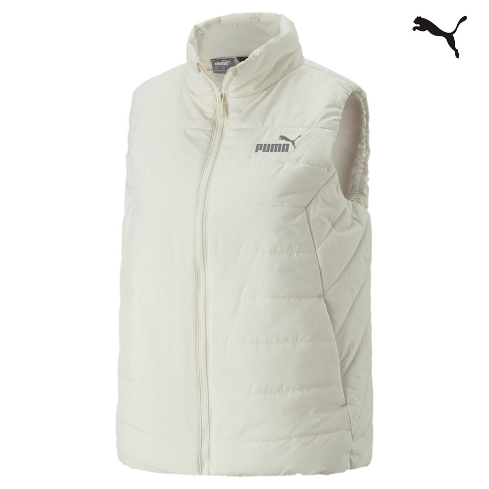 Puma ESS Padded Vest Γυναικείο Αμάνικο Μπουφάν Λευκό - 848941-65