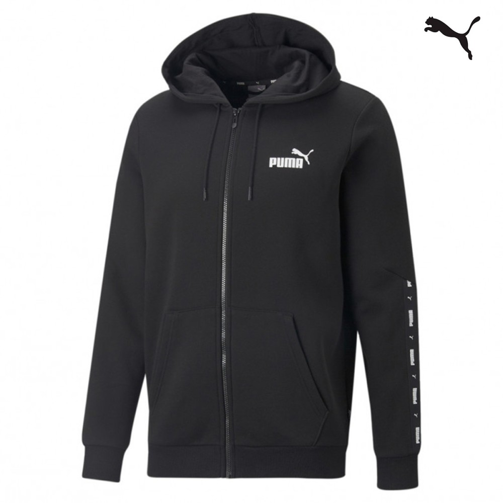 Puma Essentials+ Tape Full-Zip Hoodie Men Ανδρική Ζακέτα με Κουκούλα - 670270-01