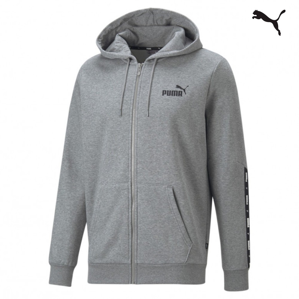 Puma Essentials+ Tape Full-Zip Hoodie Men Ανδρική Ζακέτα με Κουκούλα - 670270-03
