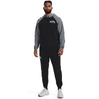 Under Armour Mens UA Rival Fleece Wordmark Colorblock Hoodie - 1373363-001