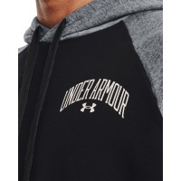 Under Armour Mens UA Rival Fleece Wordmark Colorblock Hoodie - 1373363-001