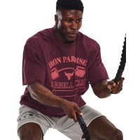 UA Project Rock Hm Gym Heavyweight Crew Ανδρικό φούτερ κοντομάνικο - 1373571-600