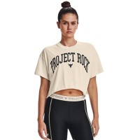 Under Armour Womens Project Rock Crop Short Sleeve Γυναικείο T-shirt - 1373594-110