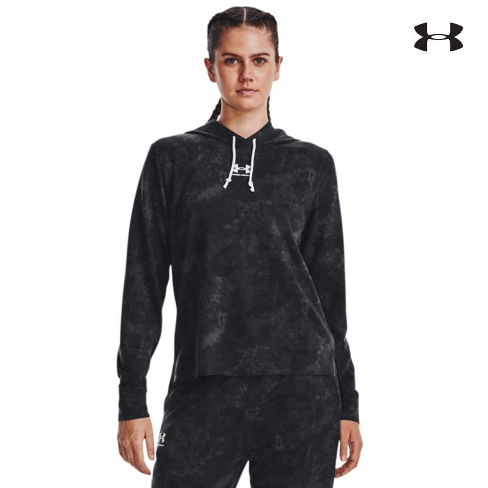 Under Armour Womens UA Rival Terry Printed Hoodie Γυναικεία φούτερ με κουκούλα - 1373035-001